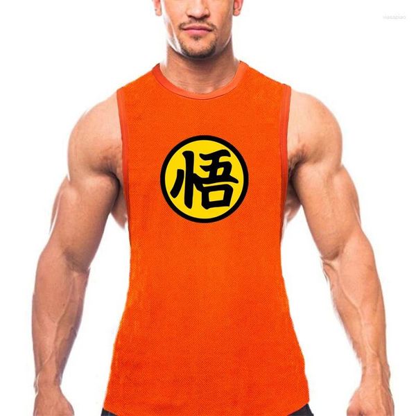 Camisetas de tanques masculinas Mesh Gym Gym Bodybuilding Fitness Entrenamiento Running Sport Singletas Dry Dry Breathable Sleeveless Camisetas