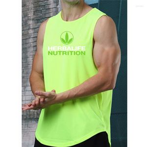 Débardeurs pour hommes Summer Mesh Gyms Herbalife Nutrition Hommes Jogger Gilet sans manches Homme Running Undershirt Bodybuilding Sports