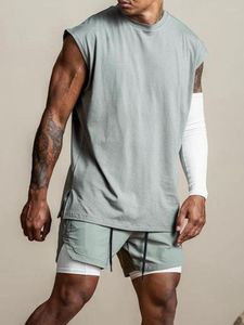 Débardeurs pour hommes Sweat d'été T-shirt de sport Chemise de course à séchage rapide pour hommes Fitness Surdimensionné à manches courtes Unders