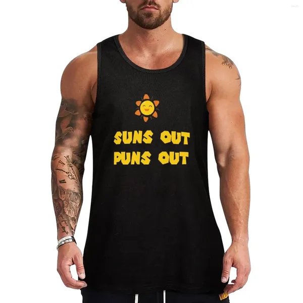 Camisetas sin mangas para hombre Sun's Out Puns Top Ropa para hombre Camiseta sin mangas Gym Man