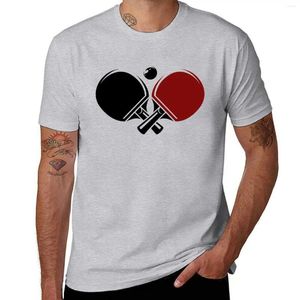 Débardeurs pour hommes Logos de tennis de table Design T-shirt Mode coréenne Vêtements esthétiques personnalisés T-shirts drôles pour hommes