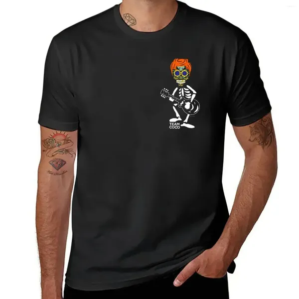 Équipe de débardeur pour hommes Coco Conan O'Brien Dancing Guitar Skull Skull T-shirt Boys Animal Imprimé Funnys Black T-shirts pour hommes