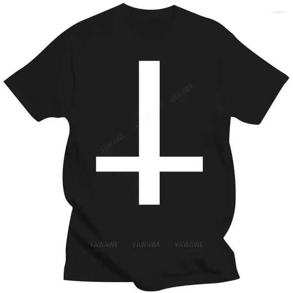 Débardeurs pour hommes T-shirts Croix inversée - Grunge Vente en gros T-shirt personnalisé en coton à manches courtes Sweat-shirts à col rond pour hommes