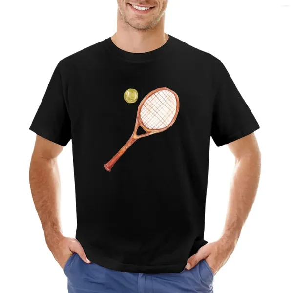 Débardeurs pour hommes Raquette de tennis avec balle T-shirt T-shirt à manches courtes T-shirts pour hommes grands et grands