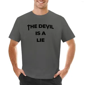 Camisetas para hombres, el diablo, es una camiseta mentirosa, moda coreana vintage para ropa para hombres