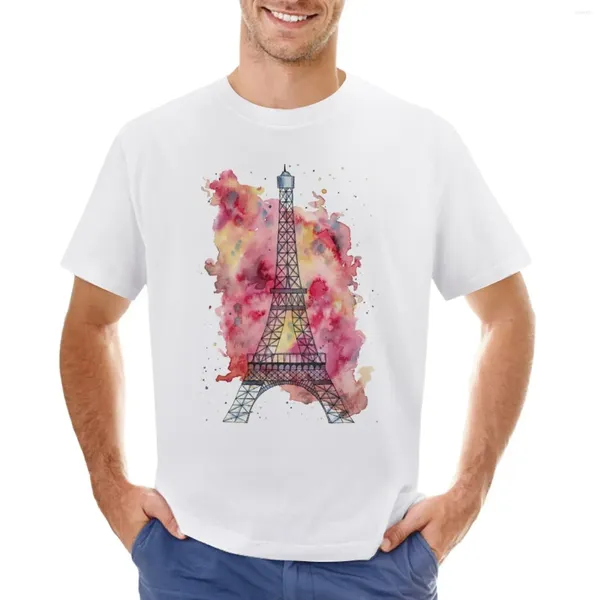 Camisetas sin mangas para hombre, camiseta de la Torre Eiffel, edición de pesos pesados, camisetas gráficas Vintage personalizadas para hombre, grandes y altas