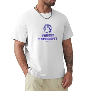 Camisetas para hombres Tohoku University Camiseta Vintage Vela de color negro Camiseta Kawaii Clothing