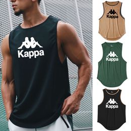 Herentanktops top bodybuilding vesten sportschool sportdoek man spier mouwloze t shirts zomer luxe mesh snel droge fitness slijtage 230427