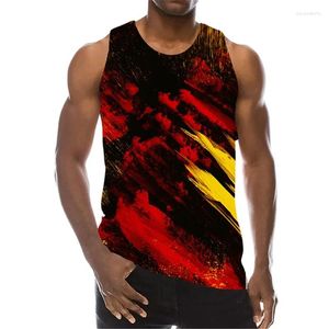 Top de débardeur pour hommes pour hommes 3D imprimement tie-dye trou sans manche motif de mode graphique gilet graphique 6xl plus