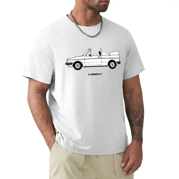 Camisetas sin mangas para hombre, camiseta Triple blanca 1 Cabriolet, ropa bonita, moda coreana, camisetas para hombre, camisetas informales con estilo