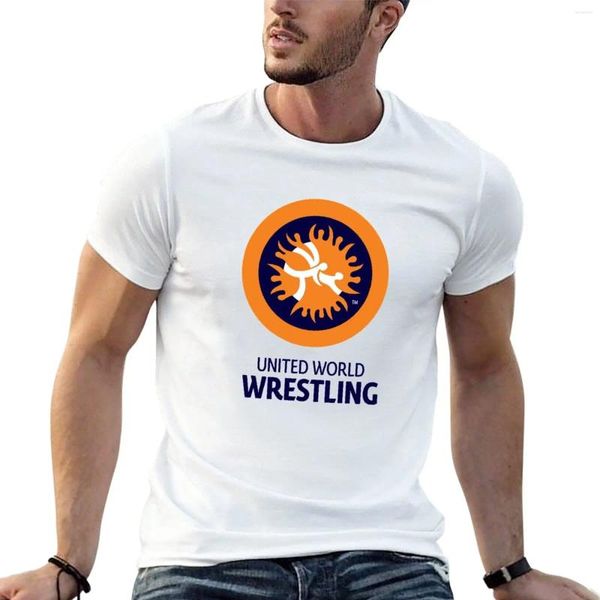 Tops pour hommes United World Wrestling T-shirt T-shirts personnalisés COMPELLES MIGNES VINTAGE COURT
