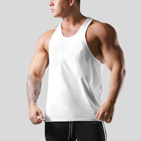 Camisetas para hombres Vest Men Stringer Top Gym Impresión personalizada Ropa de color sólido