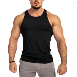 Camisetas de tanques para hombres Entrenamiento de chalecos Slim y elegante camiseta versátil Tecnología de compresión duradera Running