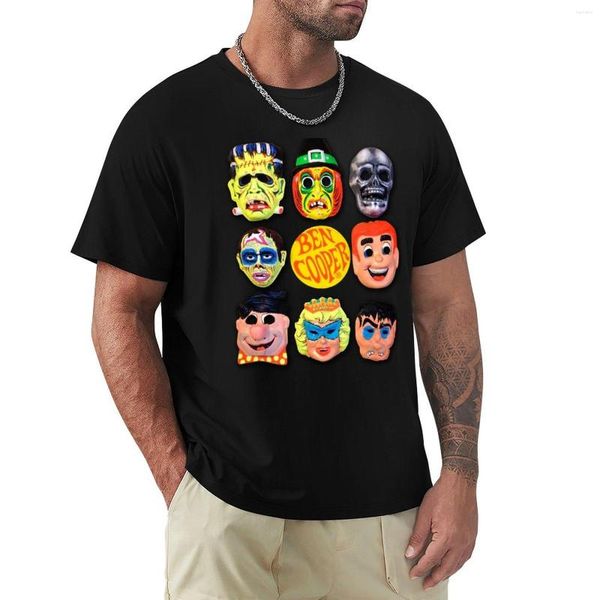 Camisetas sin mangas para hombre Vintage Ben Cooper máscaras de Halloween camiseta ropa Kawaii camisetas de peso pesado para hombres