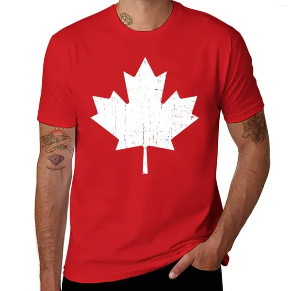 Tops de débardeur masculin T-shirt de drapeau canada vintage t-shirt kawaii t-shirts fans esthétique t-shirts graphiques hommes