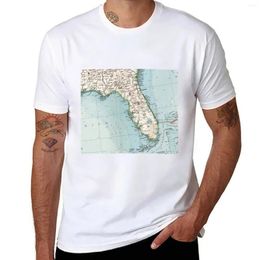 Tanktops voor heren Vintage kaart van Florida (1900) T-shirt Anime zomerkleding T-shirt met korte mouwen Herenkleding