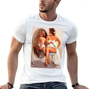 Herentanktops Vintage Retro Sun Tan Pinup Girl T-shirt Leuke kleding Zweetshirt plus maten T-stukken Men Men kleding