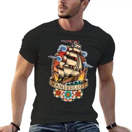 Les débarbacs masculins ont envie de tatouage traditionnel tatouage navire t-shirt t-shirt homme vêtements fruit du métier à tisser les chemises