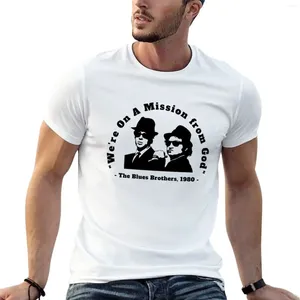 Les débardeurs masculins sont en mission de Dieu - The Blues Brothers T-shirt Hippie Vêtements T-shirts poids lourds Coton