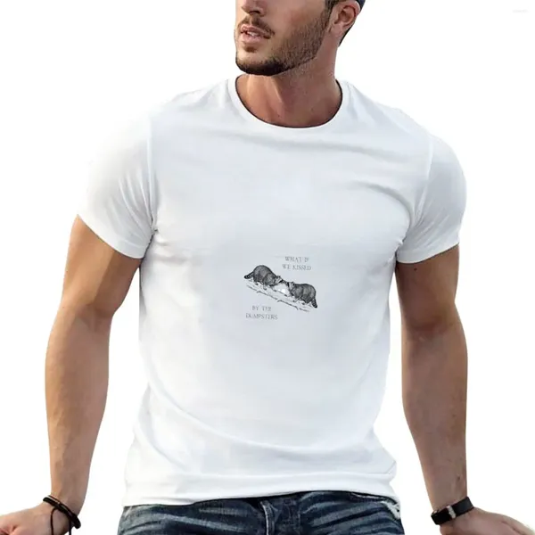 Camisetas para hombres ¿Qué pasa si nos besamos por la camiseta de los contenedores de basura camisetas de camisetas vintage diseño personalizado de su propio hombre