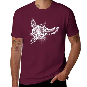 Camisetas sin mangas para hombre, camiseta con rosa salpicada de tinta blanca, camisetas de gran tamaño para hombre, diseño personalizado de tu propio hombre grande y alto