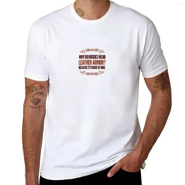 Débardeurs pour hommes Pourquoi les voleurs portent-ils une armure en cuir ?T-Shirt Vintage T-Shirt édition chemises surdimensionnées hommes