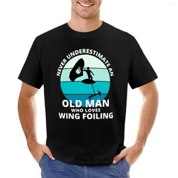 Débardeurs pour hommes Wing Foiling Surf Papa Grand-père Fête des Pères T-shirt drôle Anime Vêtements T-shirt Hommes surdimensionnés