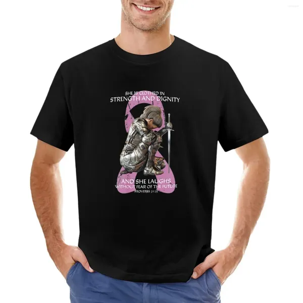 Camisetas de tanques para hombres Versos cristianos cristianos Camiseta de cáncer de mama