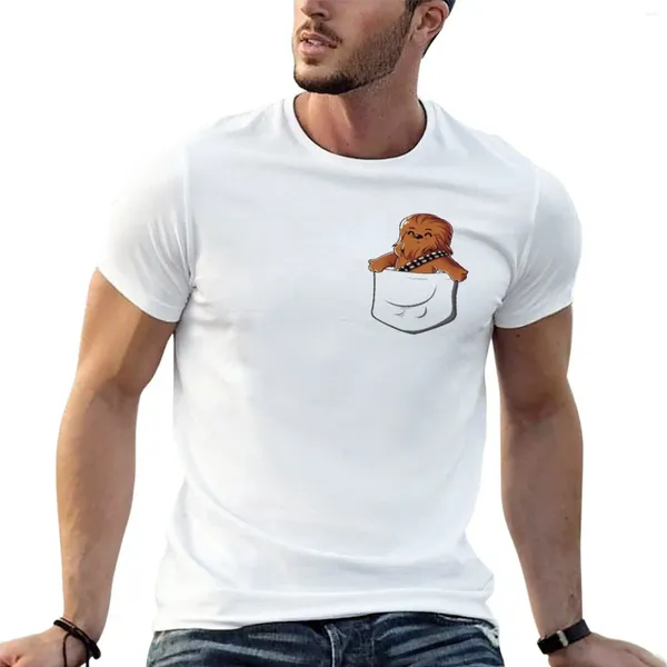 Topas de tanques para hombres wookie en un bolsillo lindo y esponjoso esponjoso busque para abrazar camisetas camisetas camisetas para hombres camisetas hombres