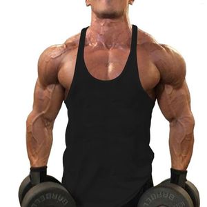 Débardeurs pour hommes Entraînement Tanktop Muscle Guys Gym Vêtements Bodybuilding Stringer Top Hommes Coton Gilet Y Retour Chemise Sans Manches Sports Singlets