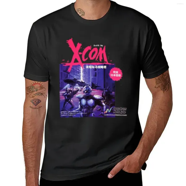 Débardeurs pour hommes XCOM UFO Defence Ver japonais.T-Shirt personnalisé t-shirts chemise noire Anime hommes