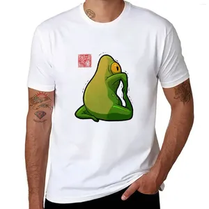 Herentanktops Yoga Frog King Pigeon Pose T-shirt Leuke esthetische kleding Fruit van de weefgetouwheren T-shirts