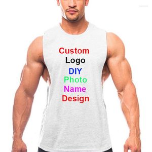 Camisetas sin mangas para hombres Su PROPIO diseño Logotipo de la marca / Imagen Entrenamiento para hombres Ropa de gimnasia Culturismo Top Deporte personalizado Fitness Camisetas sin mangas Chaleco