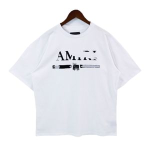 Chemise de marque de mode Couples T-shirts Hommes T-shirt Édition Limitée Street Wear Splash-ink Lettre Imprimer À Manches Courtes Casual Lâche Hommes T-shirt Ras Du Cou Hommes T-shirts Polos