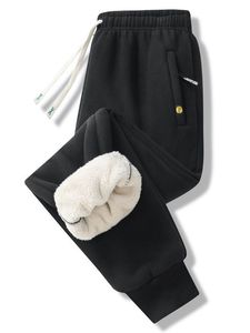 Pantalon de survêtement en polaire thermique pour hommes, doublé Sherpa, pantalon de survêtement chaud et épais en fourrure d'agneau pour l'hiver