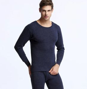 Sous-vêtement thermique pour hommes 100 laine mérinos ensemble chaud d'hiver respirant 200gsm poids hauts pantalons ensemble 231212
