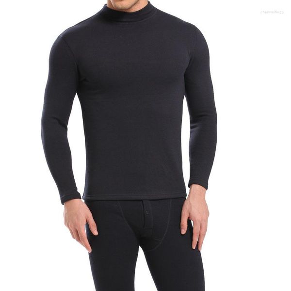 Sous-vêtements thermiques pour hommes 2023 coton Termal hommes Lon Jons survêtements hiver I col Termo hauts pantalons 2 pièces ensemble chaud tique velours