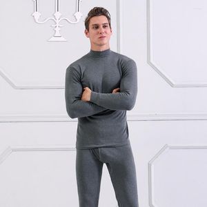 Ropa interior térmica para hombre, calzoncillos largos de algodón cálidos para invierno 2023, conjuntos para hombre, camiseta interior de cuello alto, pantalones inferiores, ropa de dormir para hombre