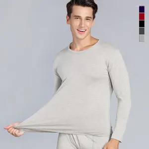 Thermisch ondergoed voor heren 2 stuks Winter Warm Heren Katoen Sets Lange onderbroek Tops Onderkleding