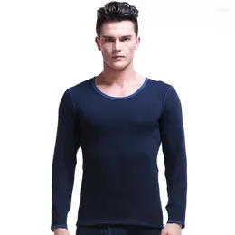 AOELEMENT – sous-vêtements thermiques pour hommes, une pièce épaisse en velours, chemise à bascule, pull en coton, hiver