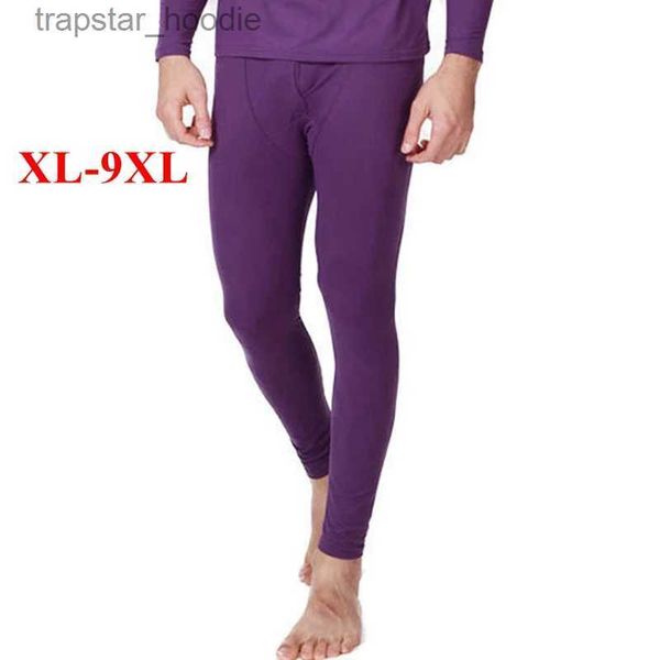 Ropa interior térmica para hombres FAISIENS Tallas grandes Leggings Parte inferior Hombres Elástico fino 6XL 7XL 8XL 9XL Suave Negro Gris Púrpura Rojo Ropa interior Pantalones térmicos L231130