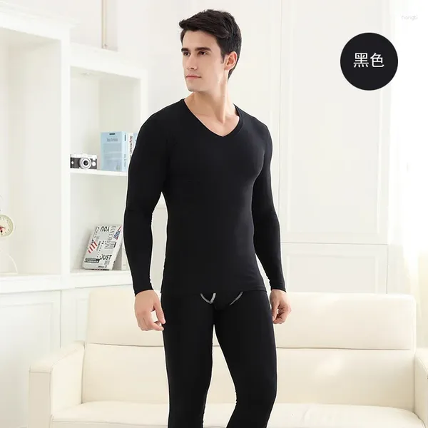 Sous-vêtements thermiques pour hommes, sous-vêtements et sous-vêtements de Fitness, ensembles thermo serrés, longs, minces, couleur unie, basique