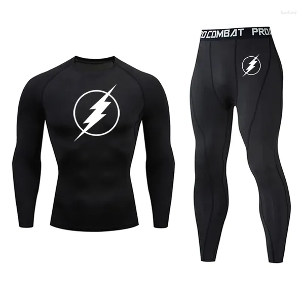 Vêtements flash thermique pour hommes Compression Men de T-shirt T-shirt Leggard Kit Rashgard Top pour Fitness Man Man