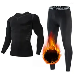 Heren thermisch ondergoed voor sportskiën Running Outdoor Men Long Johns met fleece bekleed set koud weer winter bovenaan