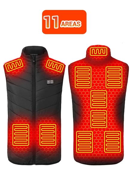 Sous-vêtements thermiques pour hommes gilet chauffant hommes hiver gilet chauffant vêtements chasse Ski veste chauffante vêtements antigel vêtements alimentés par USB 17 zones 231122