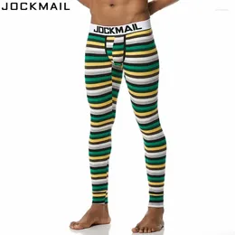 Sous-vêtement thermique homme JOCKMAIL marque hommes longs Johns coton imprimé Leggings Cueca Gay Thermo caleçon