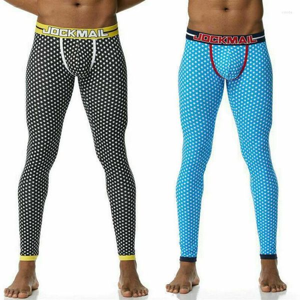 Sous-vêtement thermique homme JOCKMAIL Sexy pantalons longs hommes coton imprimé hommes bas de couchage Leggings Pant225G