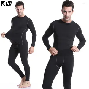 Sous-vêtements thermiques masculins klv masculin en molleton d'hiver couches de vélo de vélo