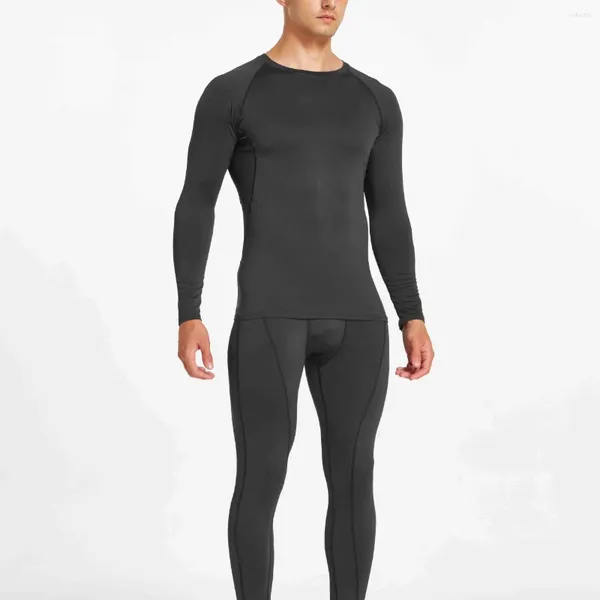 Sous-vêtements thermiques pour hommes, vêtements de Compression longs, chemise de Fitness, pantalons d'entraînement de course à pied