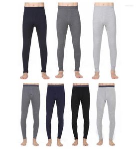 Heren thermisch ondergoed mannen katoen winter warme broek leggings dun vaste long johns man